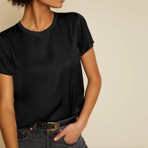 Nation Ltd. Black Silk Top - Marie T Shirt